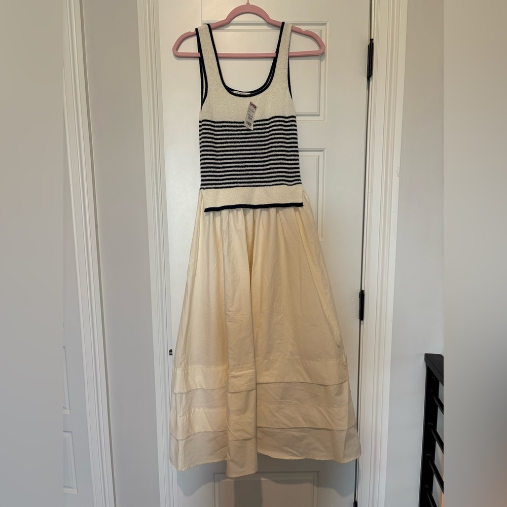 Moon River blue and cream dress